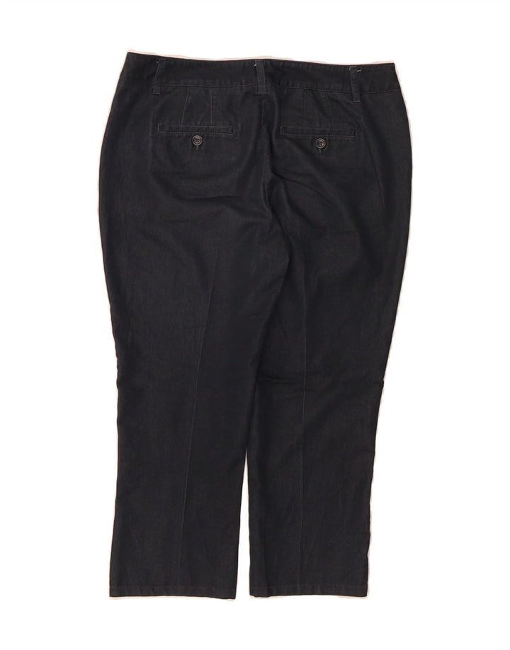 MOSSIMO Womens Straight Capri Trousers US 8 Medium W32 L21 Navy Blue Vintage Mossimo and Second-Hand Mossimo from Messina Hembry 