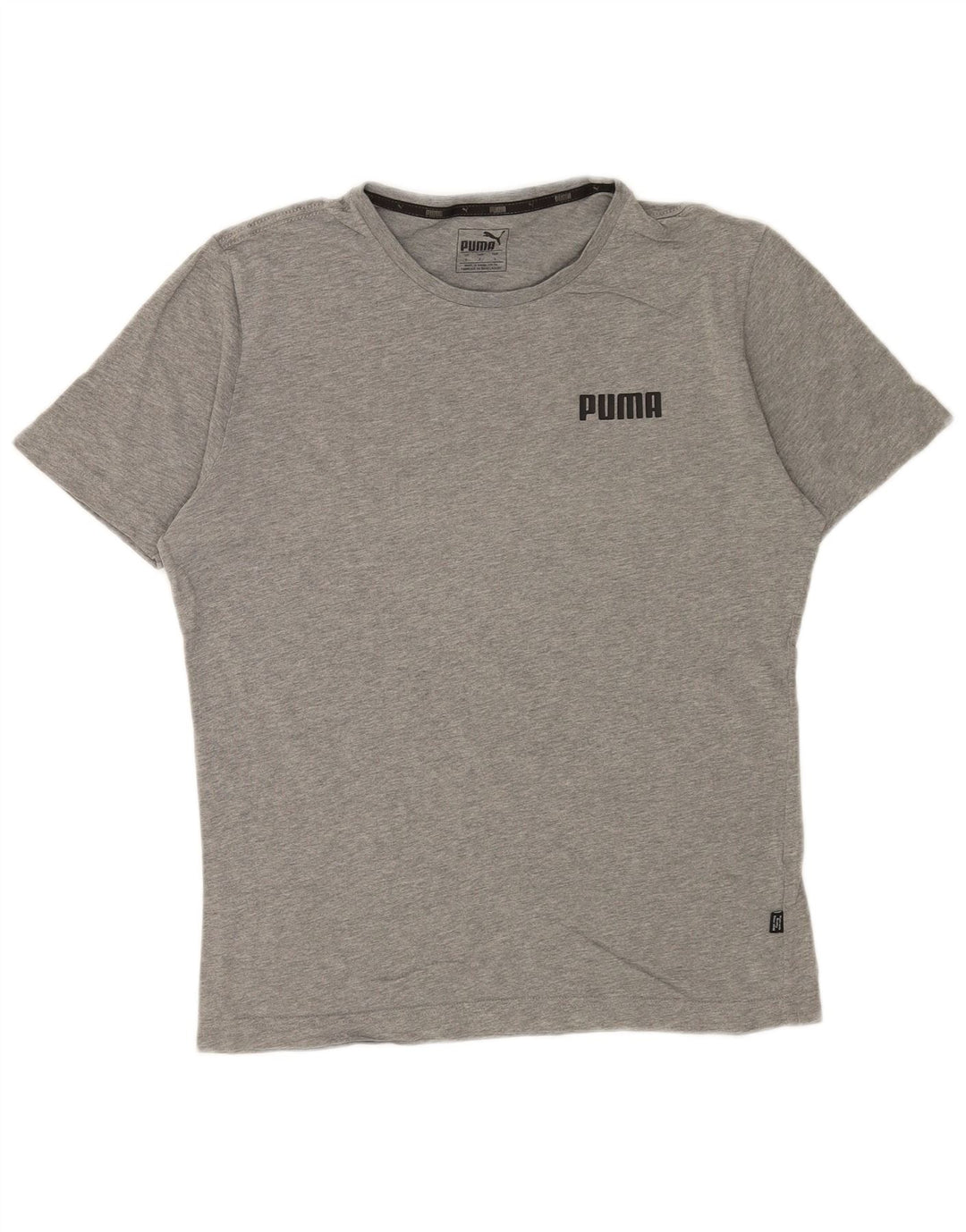 Puma Camiseta Masculina Top Pequeno Algodão Cinza