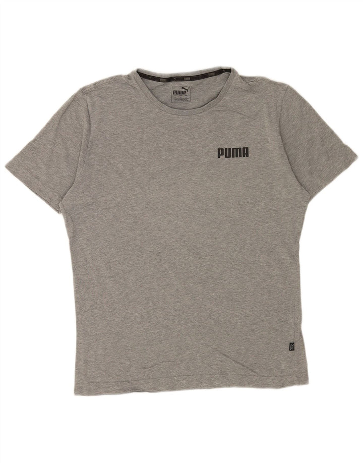 Puma Camiseta Masculina Top Pequeno Algodão Cinza