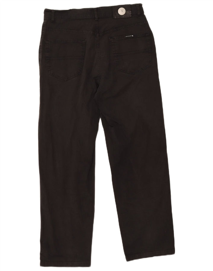 Trussardi Calça jeans reta masculina W34 L28 preta