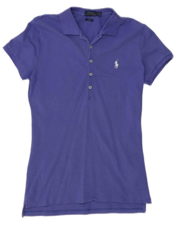 Camisa polo Ralph Lauren masculina slim fit pequena de algodão roxo