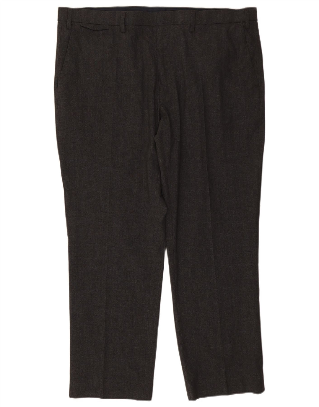 Calça chino masculina MARKS & SPENCER regular fit W40 L28 poliéster cinza