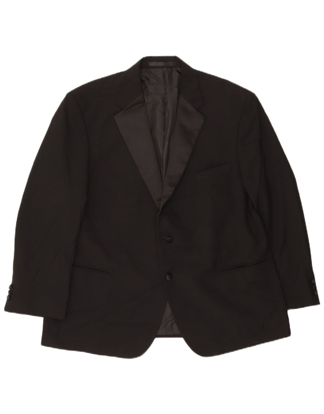 Jaqueta blazer masculina Marks & Spencer curta de 2 botões Reino Unido 40 grande preta