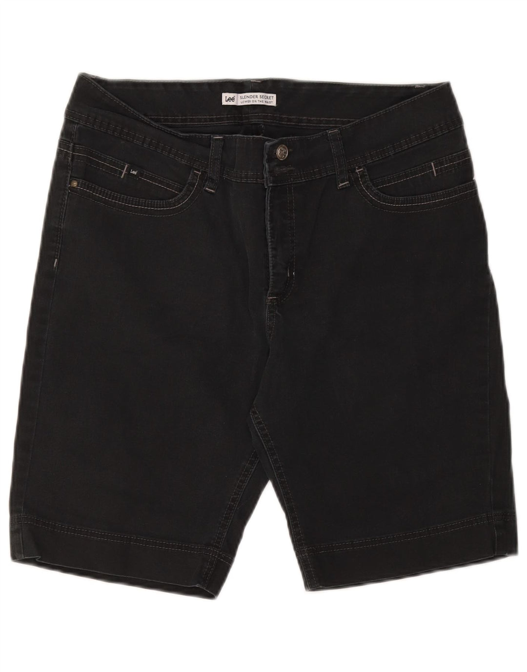 Shorts casual feminino LEE Slender Secret W34 grande azul marinho