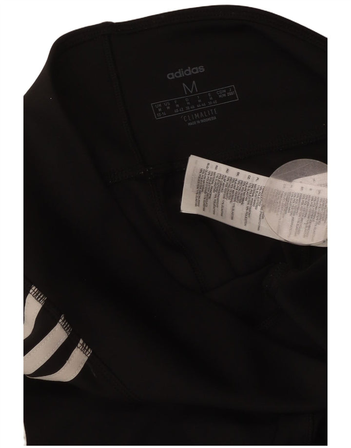 ADIDAS Womens Climalite Leggings UK 12/14 Médio Preto Poliéster