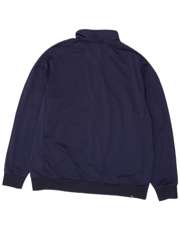 PUMA Mens Graphic Tracksuit Top Jaqueta 2XL Poliéster Azul Marinho