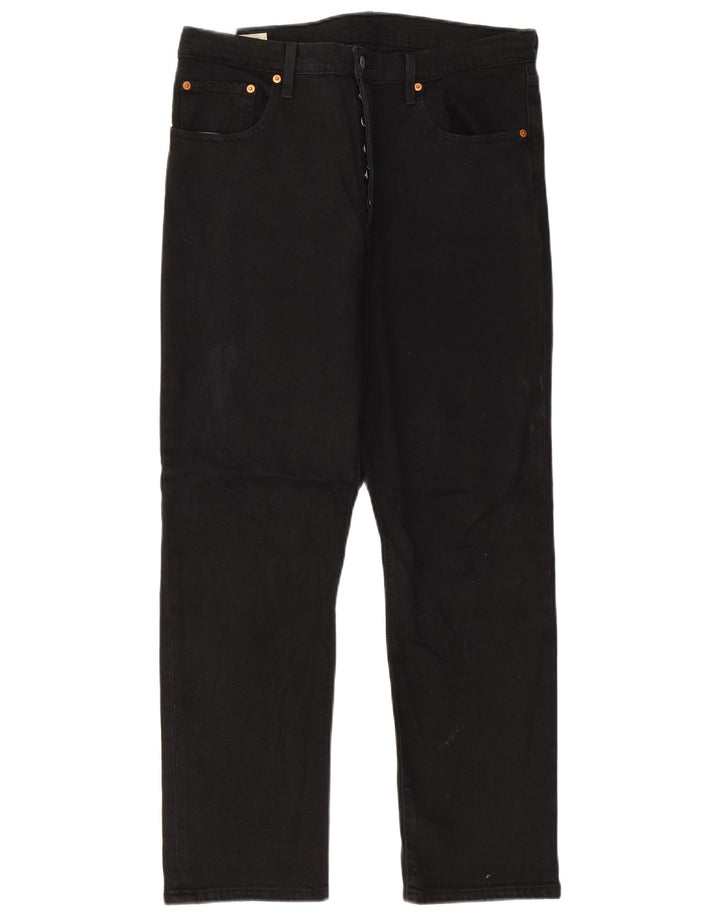 Jeans Levi's 501 Straight Masculino W32 L28 Algodão Preto