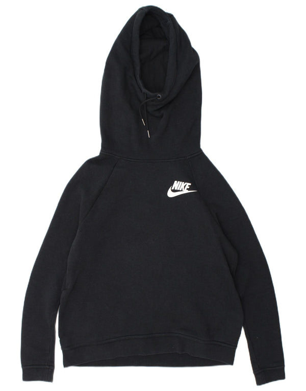 Jumper com capuz feminino Nike Oversized UK 10 pequeno algodão azul marinho