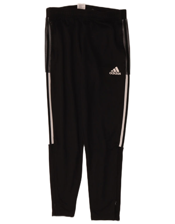 Adidas Mens Treino Calças Médio Preto Poliéster Esportes