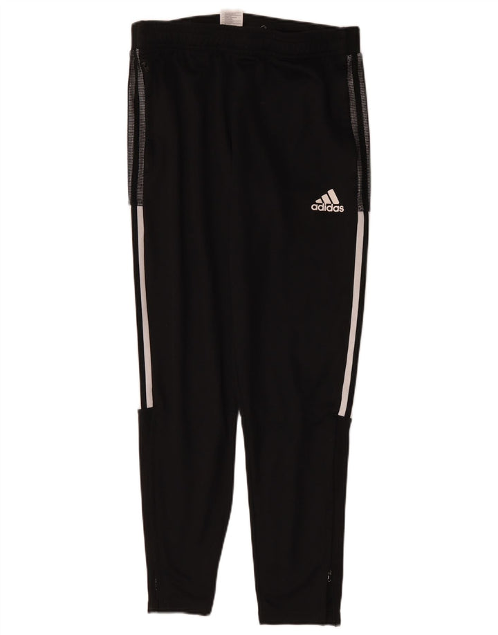 Adidas Mens Treino Calças Médio Preto Poliéster Esportes