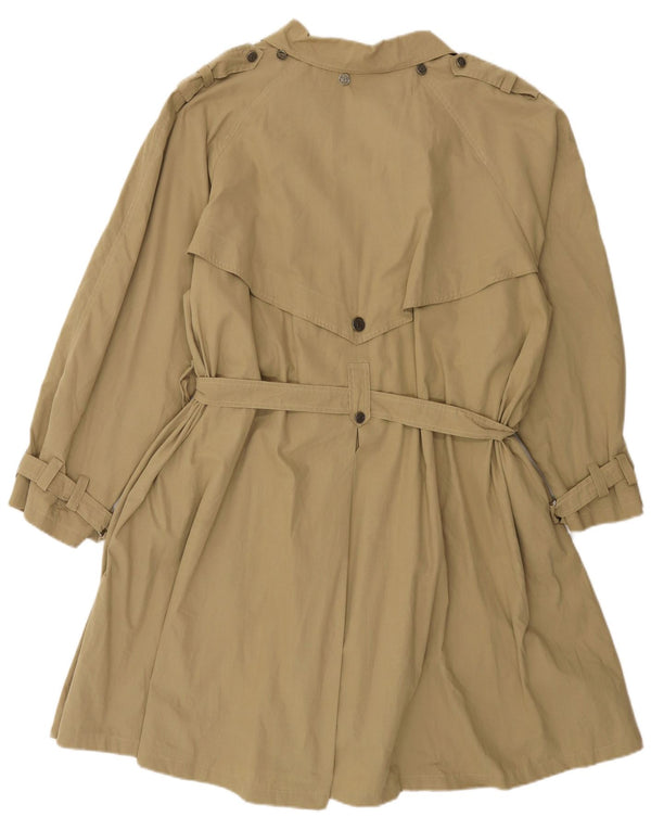 Trench coat feminino vintage solto IT 42 algodão cáqui médio