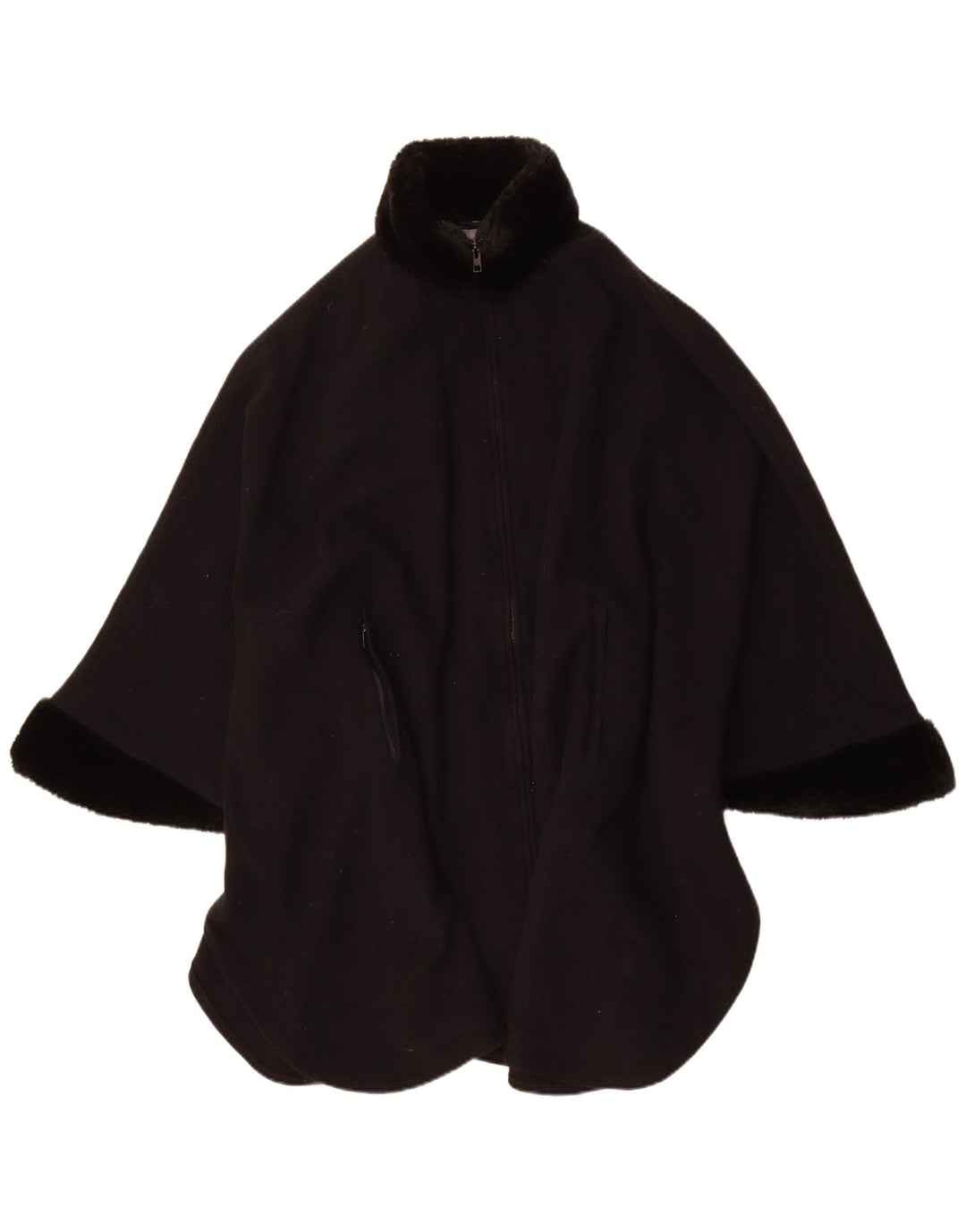 Casaco Poncho Vintage Feminino Tamanho Único Preto
