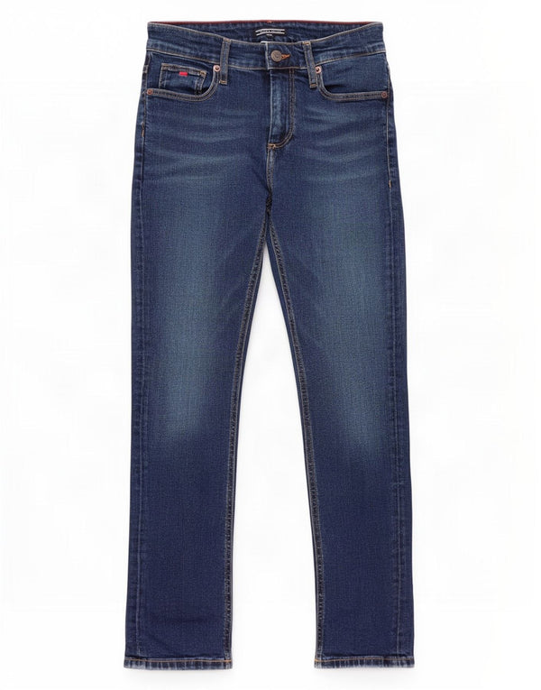 Tommy Hilfiger Meninos Jeans Slim 11-12 Anos W26 L26 Azul Algodão