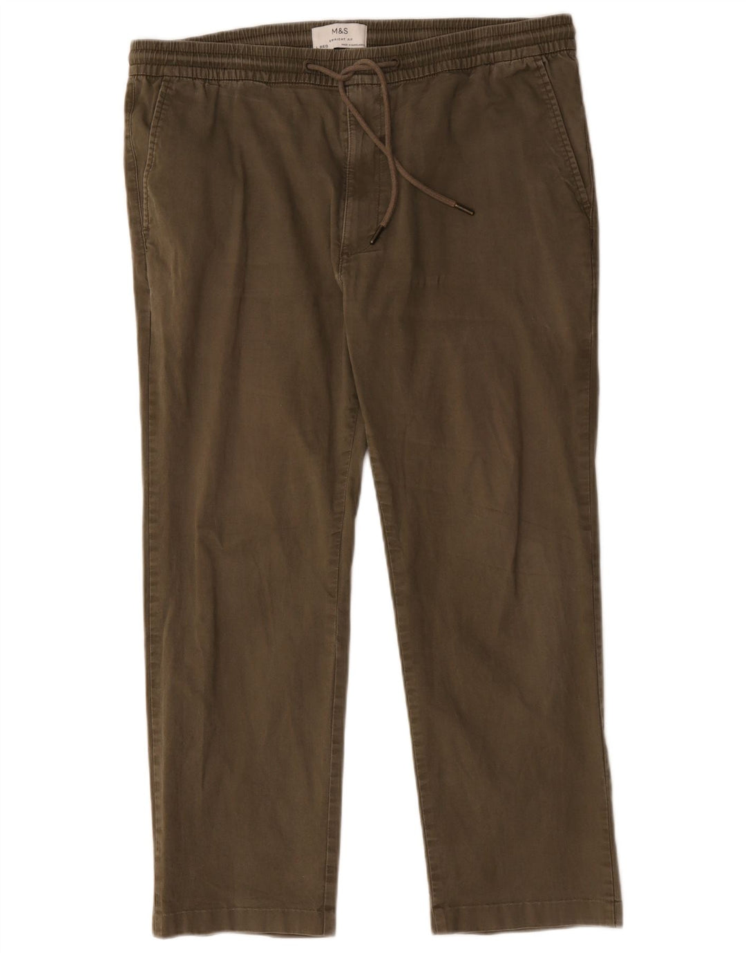 Calça de treino masculina Marks & Spencer grande algodão verde