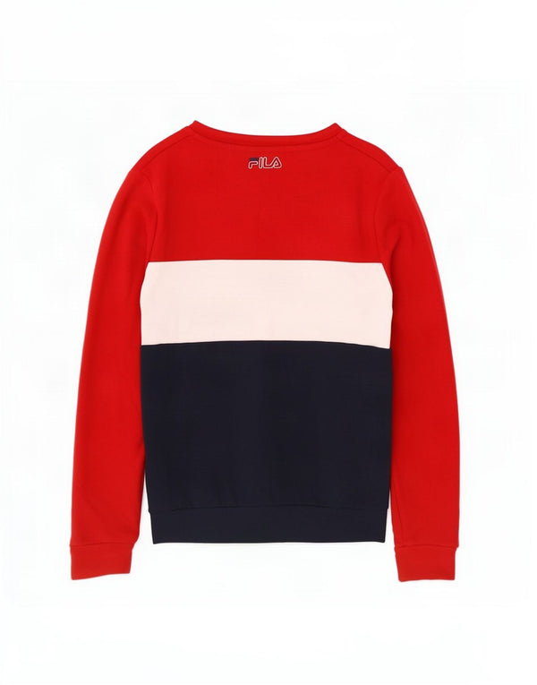 Moletom feminino Fila Jumper UK 14 médio multicolorido colorblock