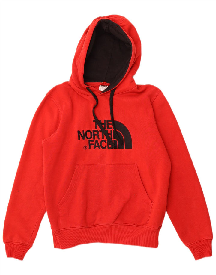 THE NORTH FACE Suéter gráfico masculino com capuz e algodão vermelho pequeno