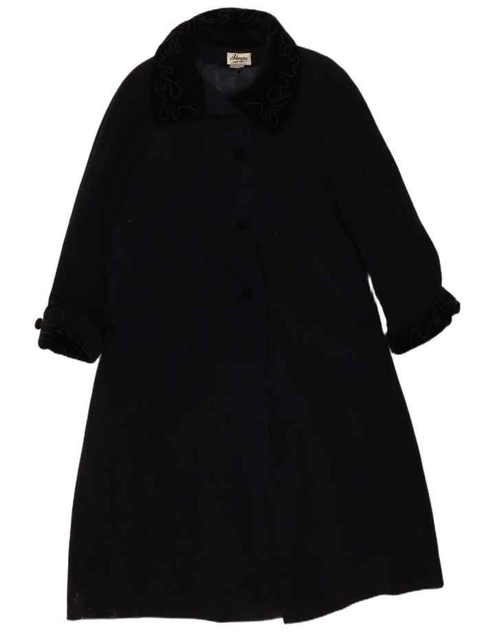 Sobretudo feminino Admyra de grandes dimensões Reino Unido 18 XL lã azul marinho