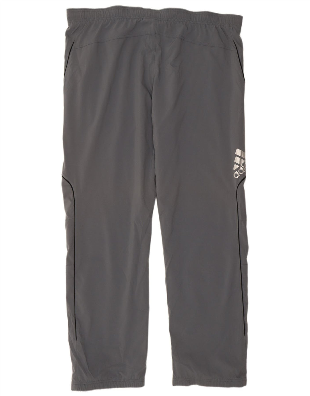ADIDAS Mens Graphic Tracksuit Calças Grande Cinza Poliéster