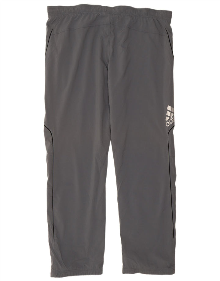 ADIDAS Mens Graphic Tracksuit Calças Grande Cinza Poliéster
