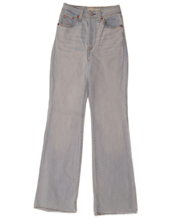 Jeans feminino Levi's Ribcage cintura alta bootcut W24 L31 algodão azul
