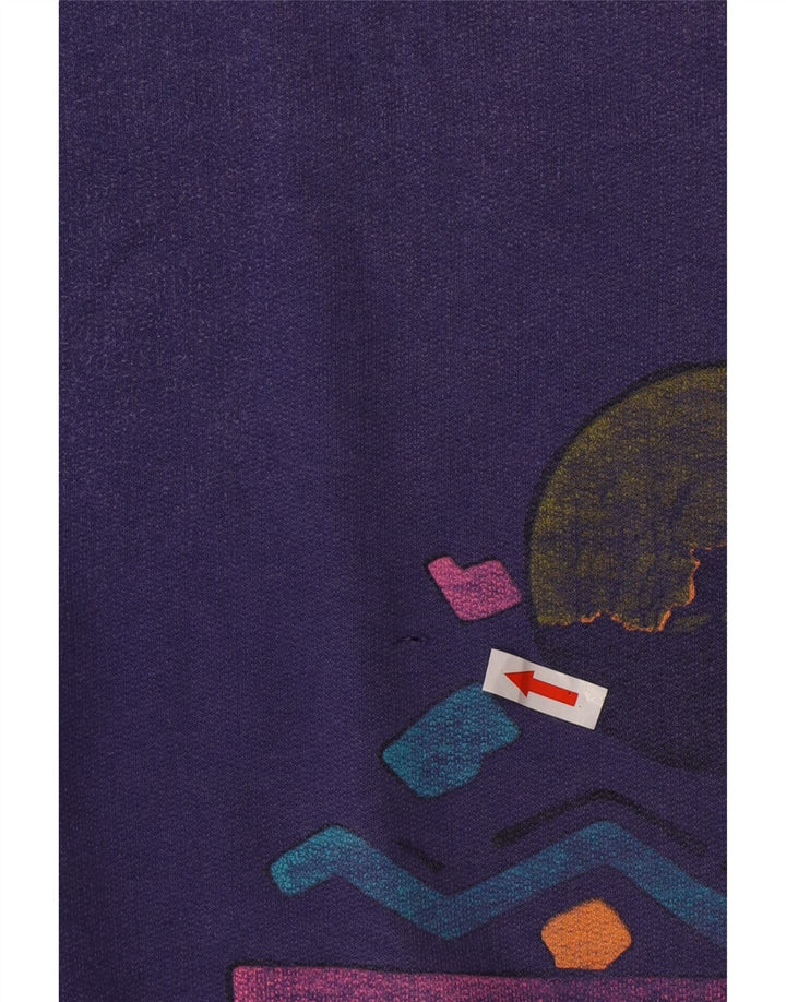 Puma moletom gráfico masculino jumper grande bloco colorido roxo