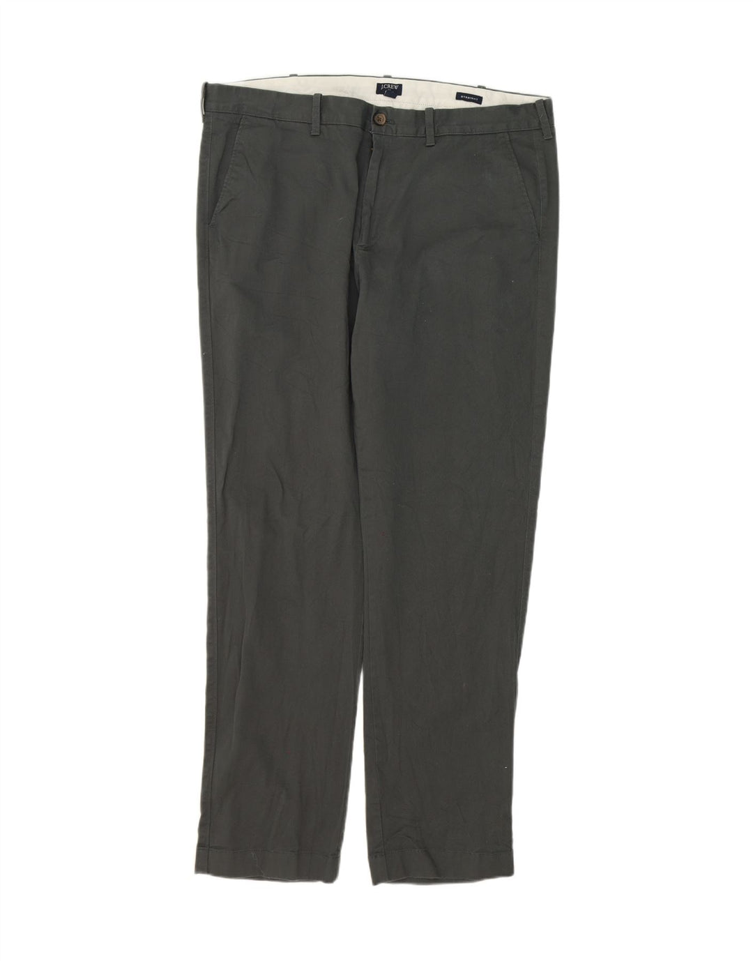 J. CREW Mens Flex Straight Chino Trousers W38 L32 Grey Cotton Vintage J. Crew and Second-Hand J. Crew from Messina Hembry 