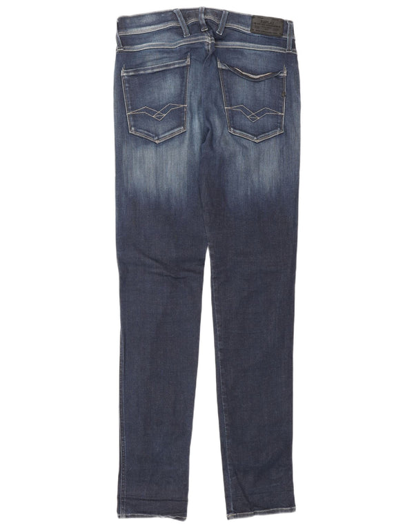 Replay Masculino Anbass Slim Jeans W30 L34 Azul Marinho Algodão