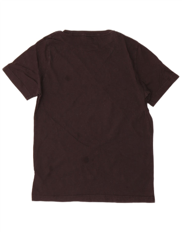 Puma Mens Graphic T-Shirt Top Pequeno Algodão Preto