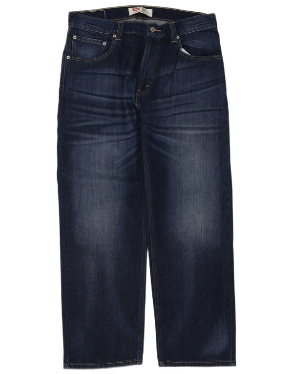 Calça Jeans Levis Masculina 559 Relaxed Fit Straight W34 L30 Azul Marinho Algodão