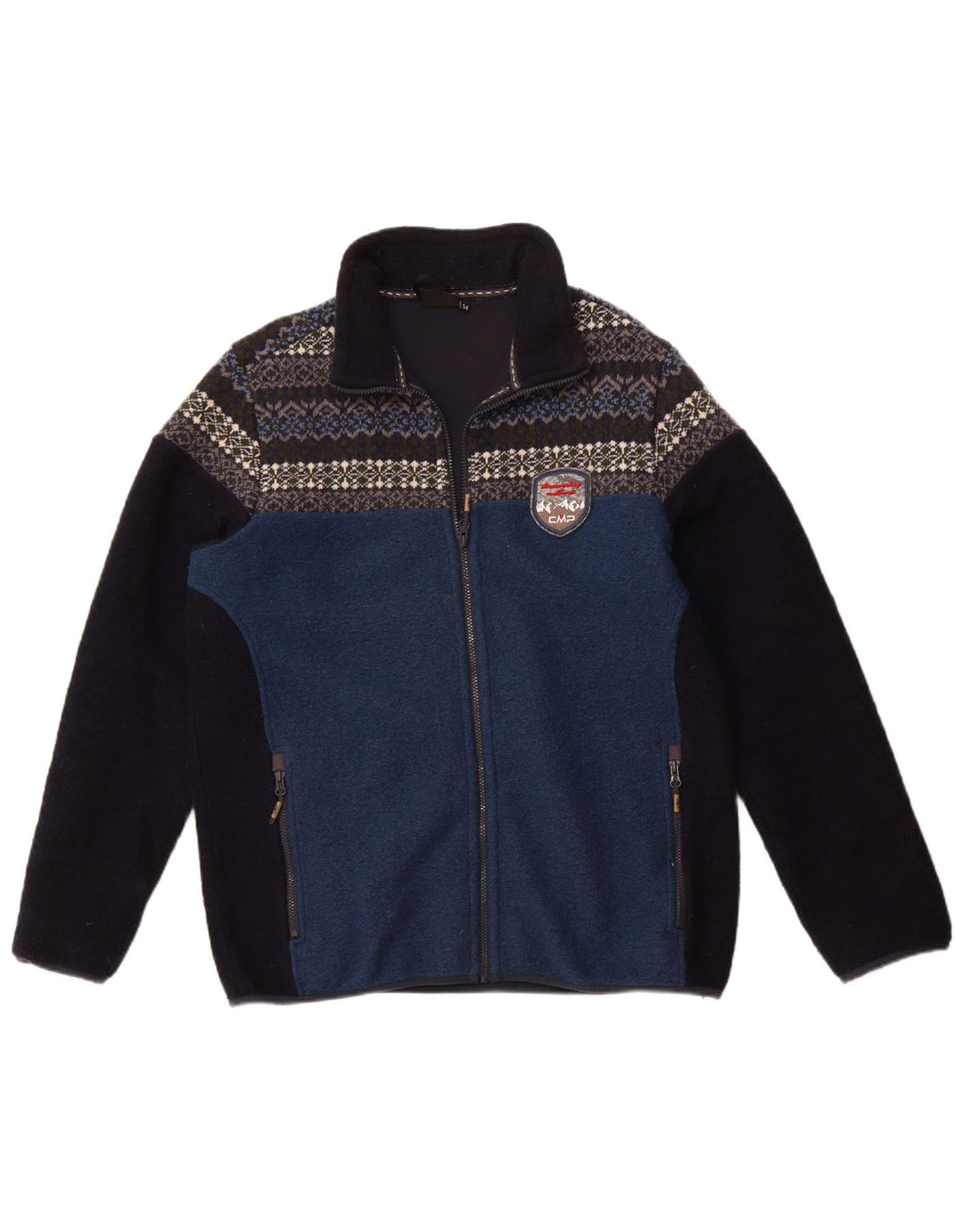 Jaqueta de lã masculina CMP EU 54 2XL poliéster Colourblock azul