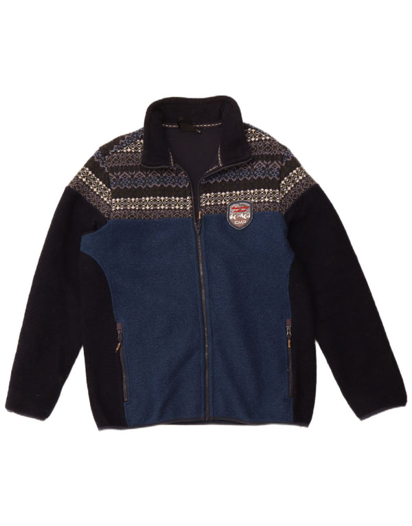 Jaqueta de lã masculina CMP EU 54 2XL poliéster Colourblock azul