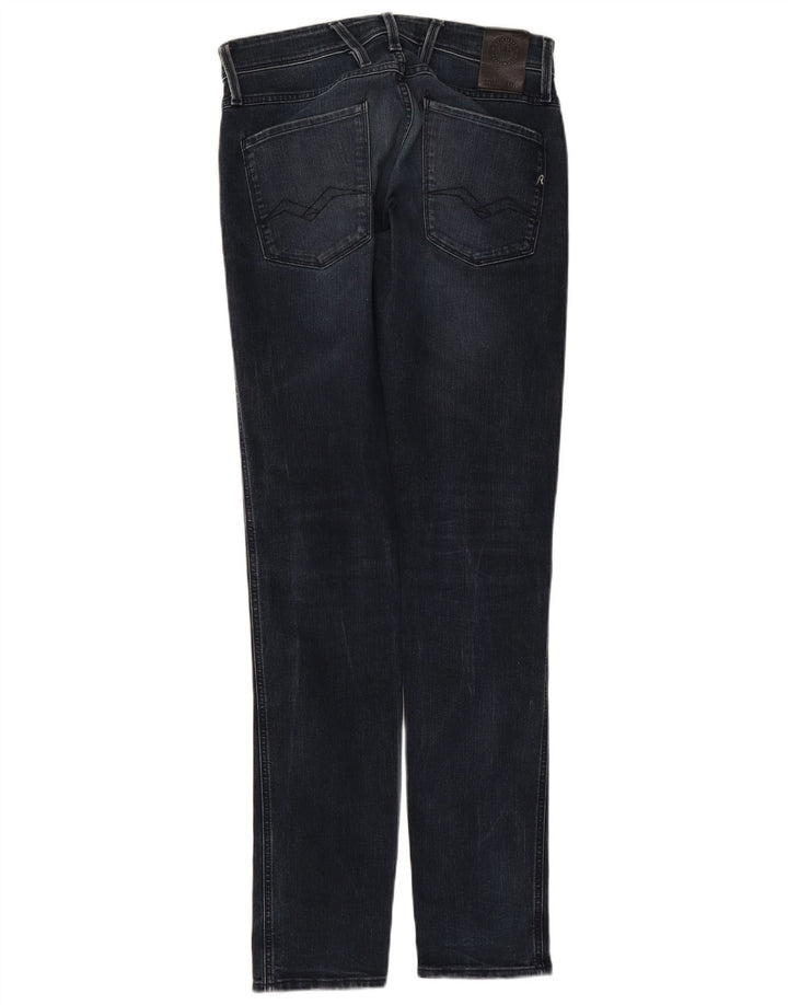 REPLAY Jeans Slim Feminino W31 L34 Azul Marinho Algodão