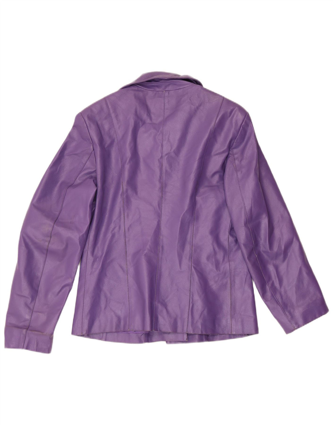 Jaqueta blazer feminina de couro com 4 botões da Mays IT 44 acetato roxo médio