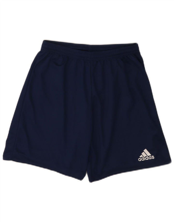 Shorts esportivos masculinos Adidas Aeroready pequenos poliéster azul marinho