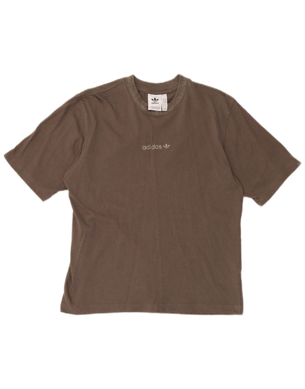 Adidas Mens Camiseta Top XS Algodão Marrom