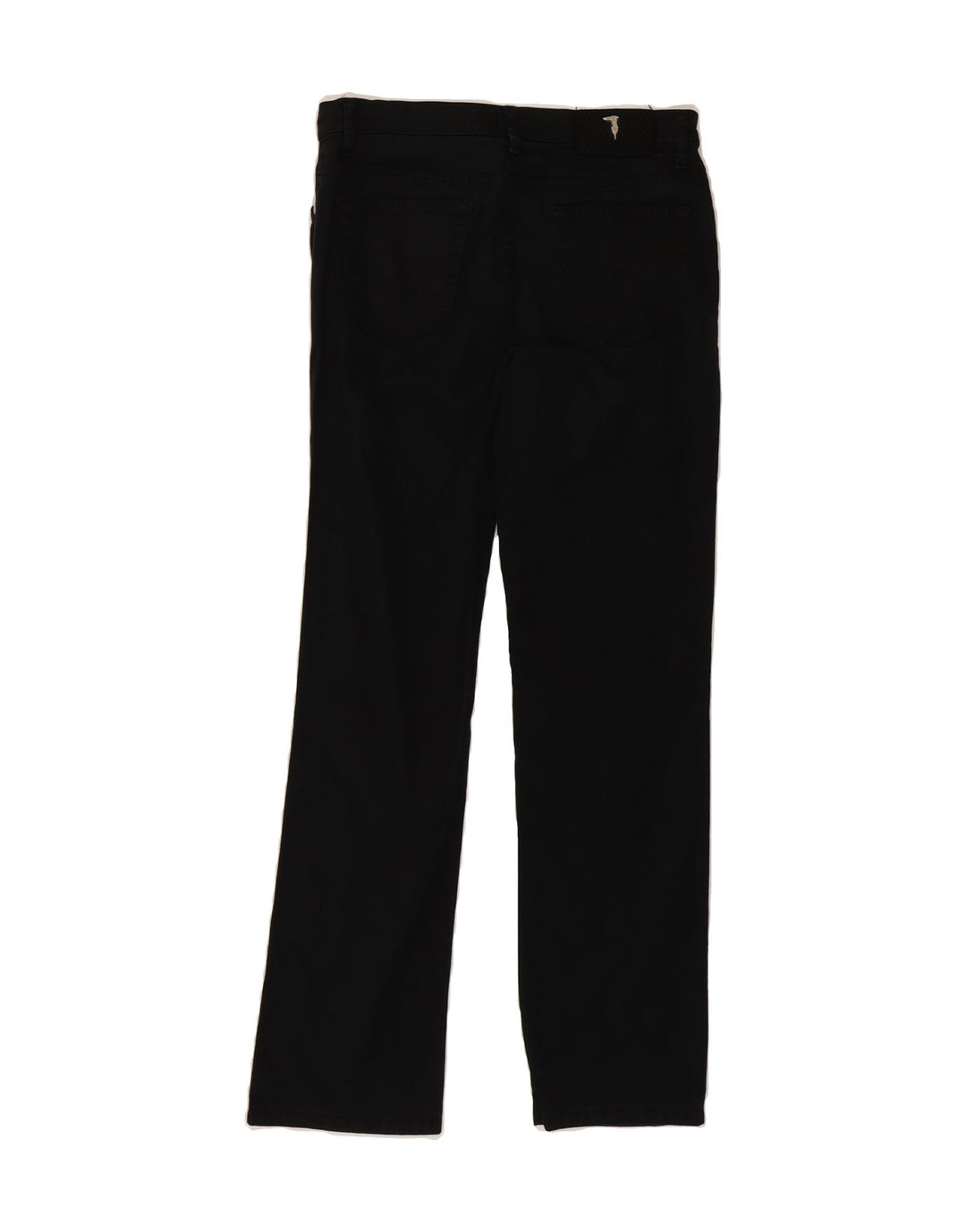 TRUSSARDI Womens Straight Casual Trousers W28 L29 Black Cotton Vintage Trussardi and Second-Hand Trussardi from Messina Hembry 