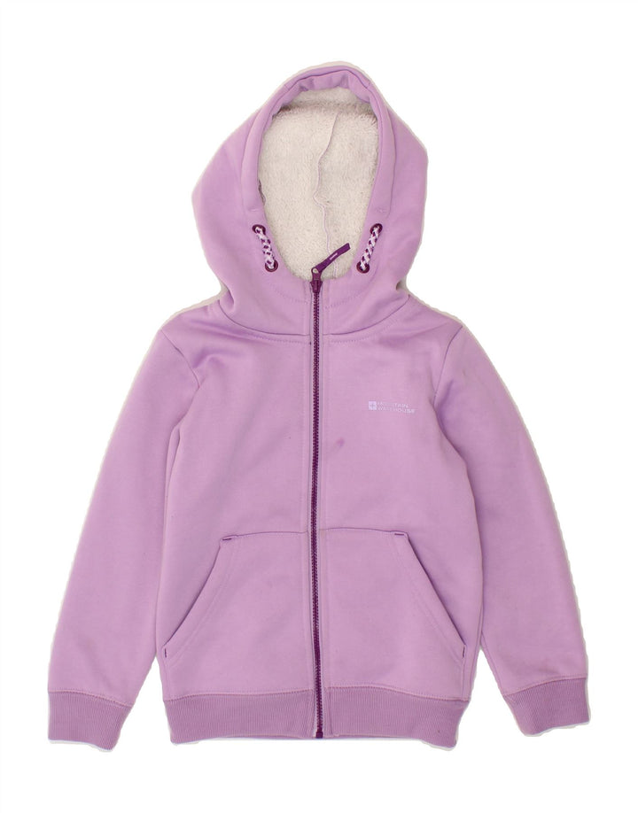 MOUNTAIN WAREHOUSE Girls Zip Hoodie Sweater 7-8 Years Purple Polyester Vintage Mountain Warehouse and Second-Hand Mountain Warehouse from Messina Hembry 