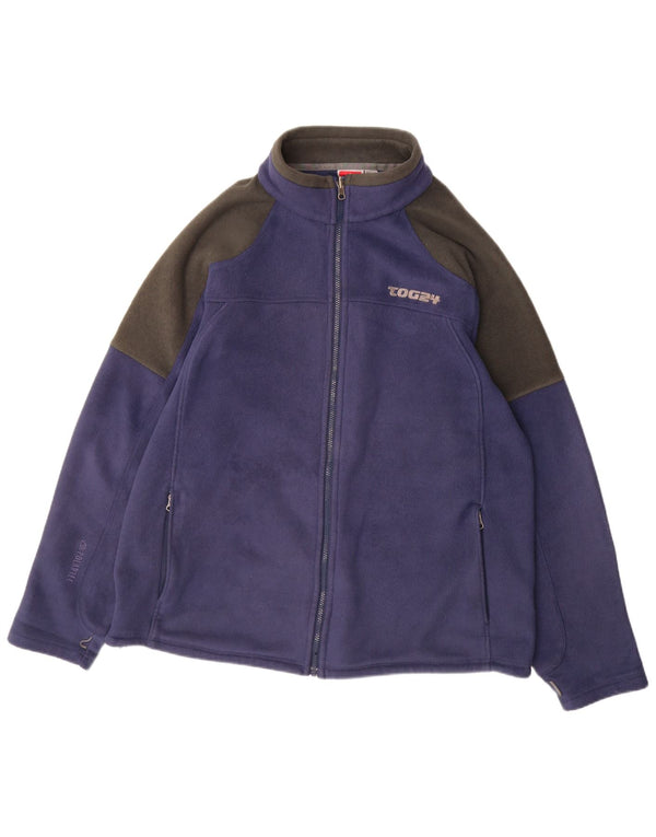 TOG 24 Mens Fleece Jacket UK 44 2XL Blue Colourblock Polyester