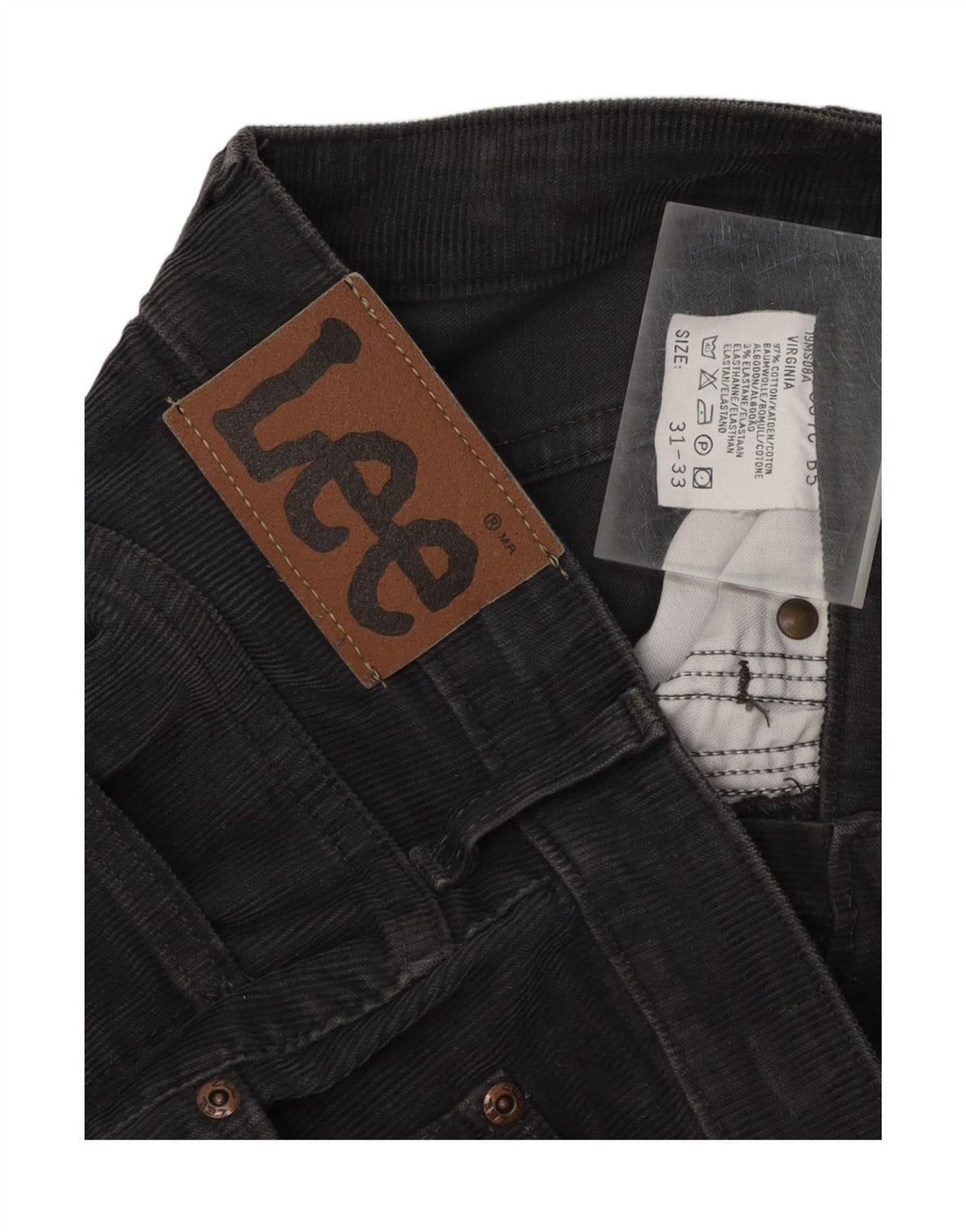 LEE Womens Slim Corduroy Trousers W31 L33 Grey Cotton Vintage Lee and Second-Hand Lee from Messina Hembry 