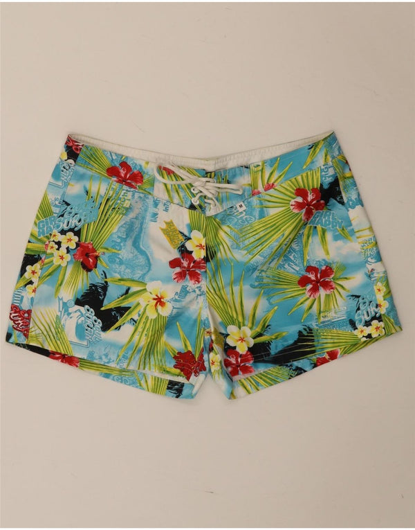 Shorts de natação feminino O'Neill gráfico UK 14 médio floral multicolorido
