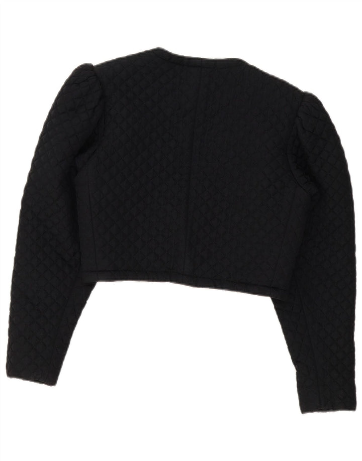 Jaqueta Bolero Vintage Feminina UK 8 Pequena Preta