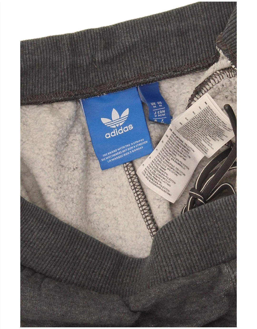 Calça de treino masculina Adidas Joggers cinza médio algodão