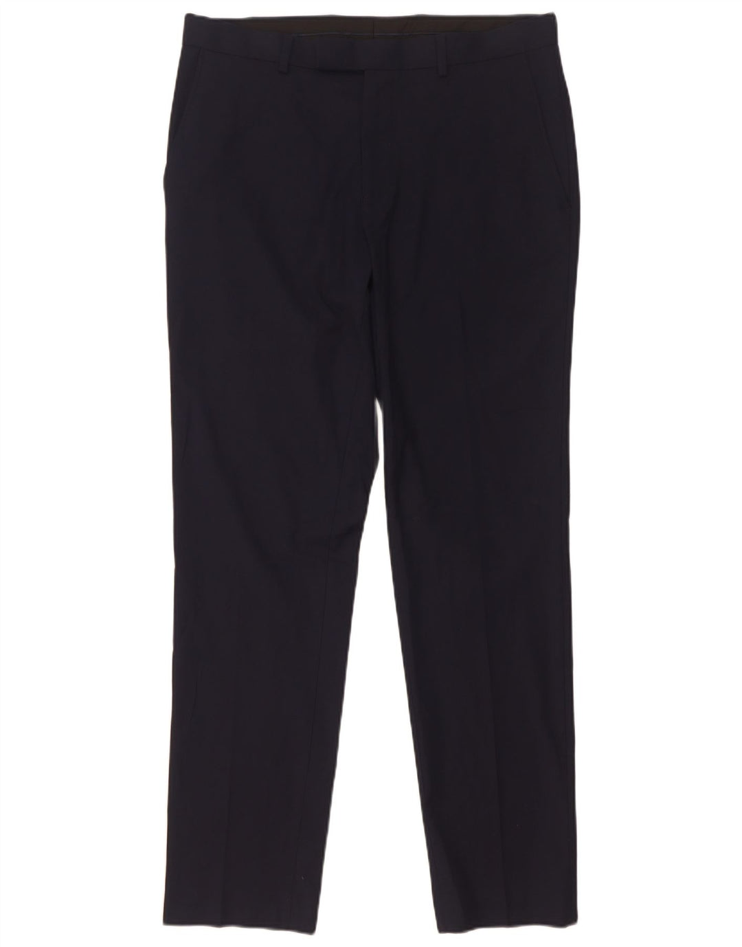 Calça masculina Marks & Spencer Slim Fit W32 L31 Poliéster Azul Marinho