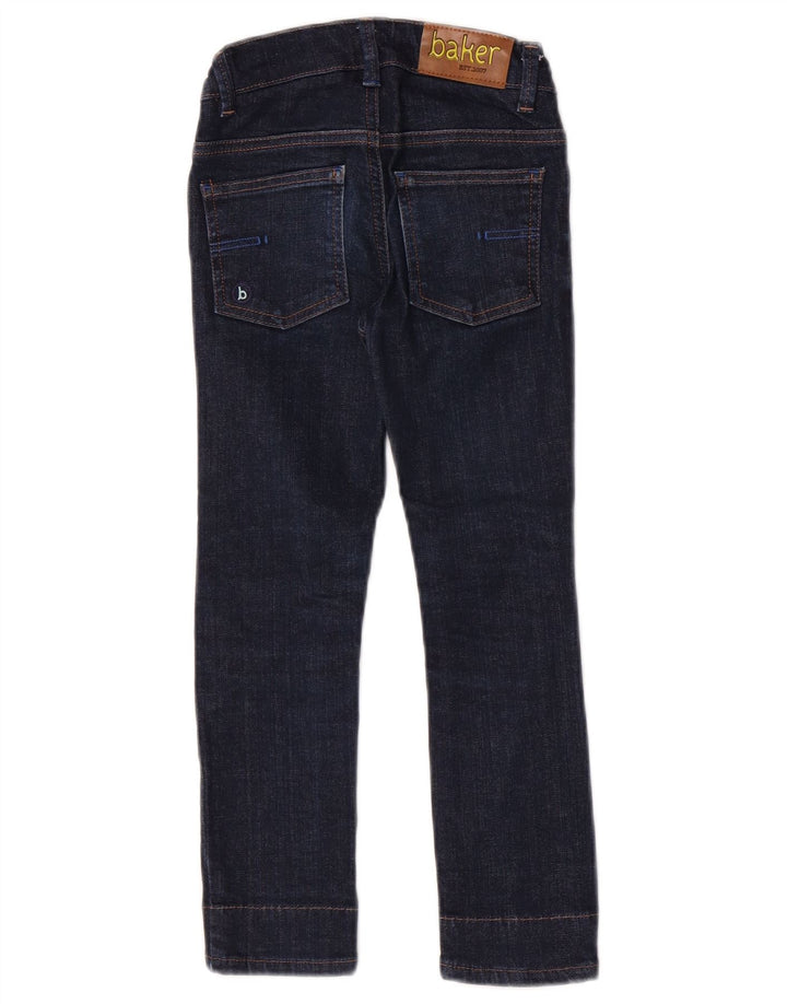 Ted Baker Boys Jeans Slim 5-6 Anos W20 L20 Azul Marinho Algodão
