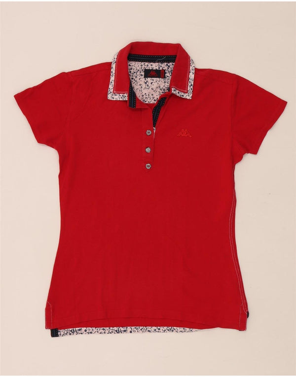 Camisa polo feminina Kappa UK 14 grande algodão vermelho