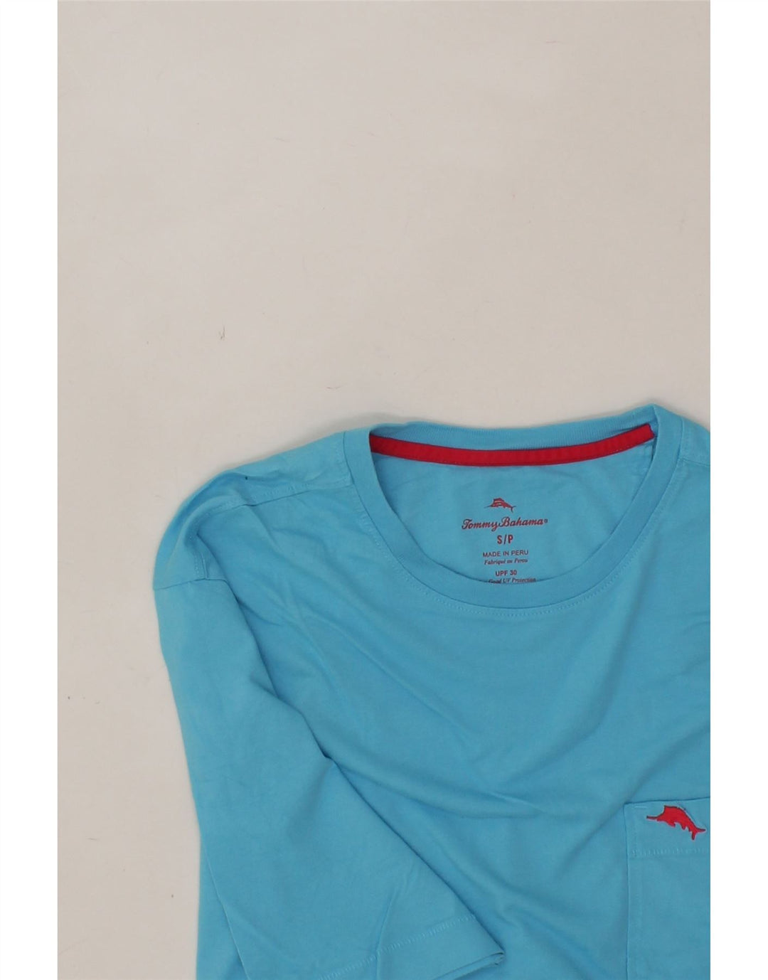 TOMMY BAHAMA Mens T-Shirt Top Small Blue Cotton Vintage Tommy Bahama and Second-Hand Tommy Bahama from Messina Hembry 