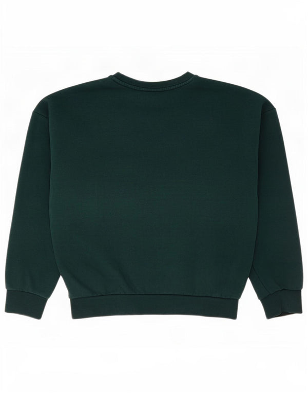 Adidas Girls Sweatshirt Jumper 9-10 Years Green Cotton