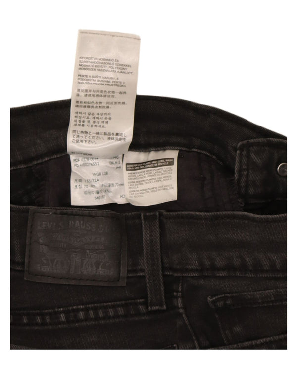 Calça jeans feminina Levi's 710 Super Skinny W28 L28 algodão preto