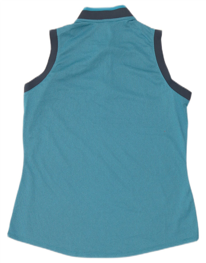 Colete feminino Adidas UK 14 grande bloco colorido azul