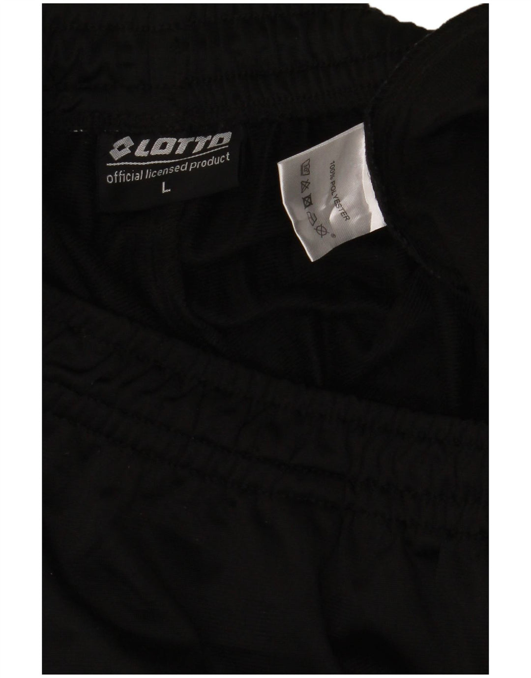 Calça de treino masculina Lotto Joggers grande poliéster preto